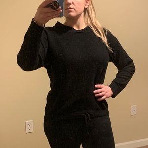 Black sweater with hood